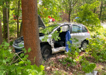 Verkehrsunfall B97 bei Hoyerswerda; Foto: Blaulichtreport Lausitz