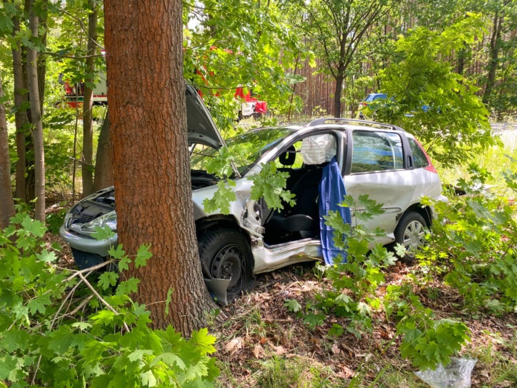 Verkehrsunfall B97 bei Hoyerswerda; Foto: Blaulichtreport Lausitz