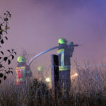 Strohballen in Schöllnitz brannten; Foto: Blaulichtreport Lausitz