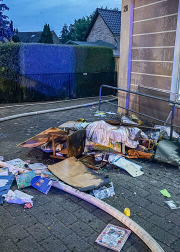 Zimmerbrand in Großräschen; Foto: Blaulichtreport Lausitz