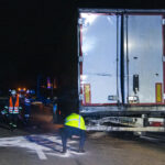 Verkehrsunfall auf der A13 zwischen Duben und Lübbenau; Foto: Blaulichtreport Lausitz