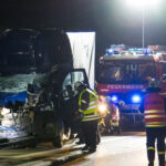 Verkehrsunfall auf der A13 zwischen Duben und Lübbenau; Foto: Blaulichtreport Lausitz