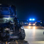 Verkehrsunfall auf der A13 zwischen Duben und Lübbenau; Foto: Blaulichtreport Lausitz