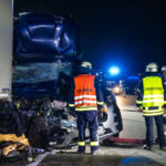 Verkehrsunfall auf der A13 zwischen Duben und Lübbenau; Foto: Blaulichtreport Lausitz