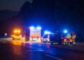 Verkehrsunfall auf der A13 zwischen Duben und Lübbenau; Foto: Blaulichtreport Lausitz