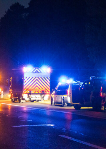Verkehrsunfall auf der A13 zwischen Duben und Lübbenau; Foto: Blaulichtreport Lausitz