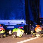 Verkehrsunfall auf der A13 zwischen Duben und Lübbenau; Foto: Blaulichtreport Lausitz