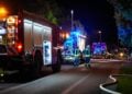 Stallbrand in Lauchhammer; Foto: Blaulichtreport Lausitz