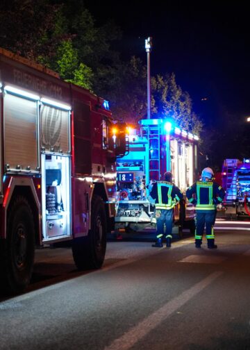 Stallbrand in Lauchhammer; Foto: Blaulichtreport Lausitz