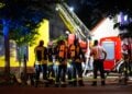Stallbrand in Lauchhammer; Foto: Blaulichtreport Lausitz