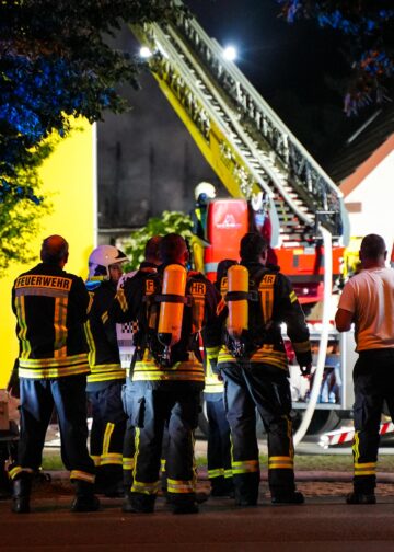 Stallbrand in Lauchhammer; Foto: Blaulichtreport Lausitz