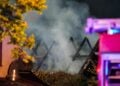 Stallbrand in Lauchhammer; Foto: Blaulichtreport Lausitz
