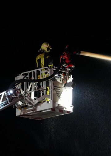 Stallbrand in Lauchhammer; Foto: Blaulichtreport Lausitz