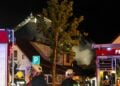 Stallbrand in Lauchhammer; Foto: Blaulichtreport Lausitz