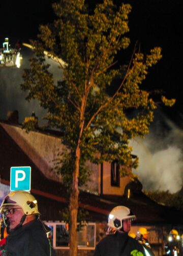 Stallbrand in Lauchhammer; Foto: Blaulichtreport Lausitz