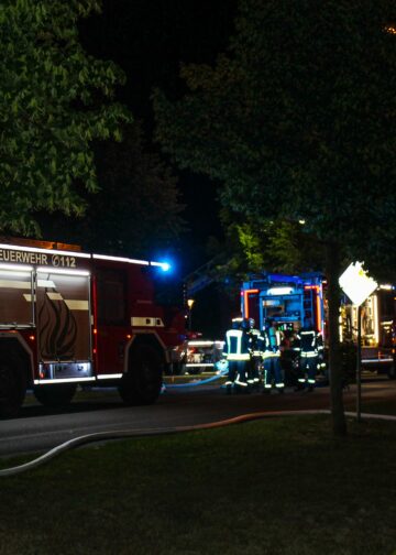Stallbrand in Lauchhammer; Foto: Blaulichtreport Lausitz