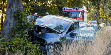 Tödlicher Verkehrsunfall zwischen Guhrow und Werben; Foto: Blaulichtreport Lausitz
