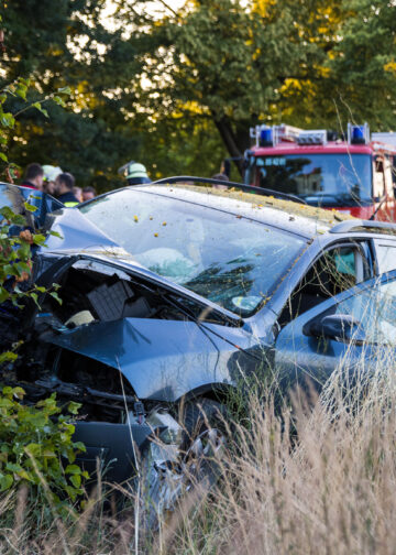 Tödlicher Verkehrsunfall zwischen Guhrow und Werben; Foto: Blaulichtreport Lausitz
