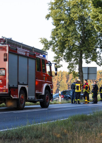 Tödlicher Verkehrsunfall zwischen Guhrow und Werben; Foto: Blaulichtreport Lausitz