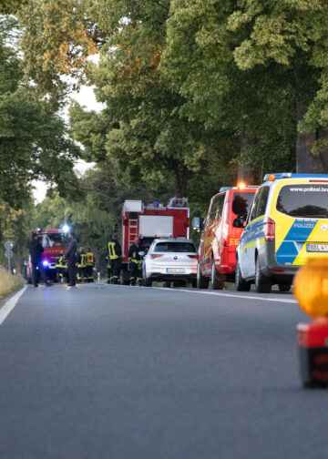 Tödlicher Verkehrsunfall zwischen Guhrow und Werben; Foto: Blaulichtreport Lausitz