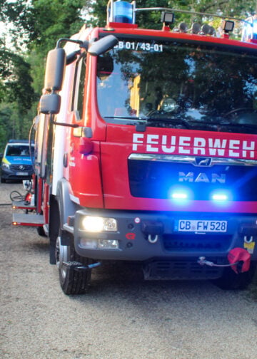 PKW-Brand in Cottbus; Foto: Blaulichtreport Lausitz