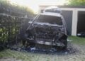 PKW-Brand in Cottbus; Foto: Blaulichtreport Lausitz