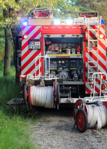 PKW-Brand in Cottbus; Foto: Blaulichtreport Lausitz