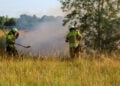 Brand am Flugplatz Cottbus; Foto: Blaulichtreport Lausitz