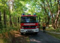 Strohballenbrand in Briesen: Foto: Blaulichtreport Lausitz