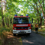 Strohballenbrand in Briesen: Foto: Blaulichtreport Lausitz