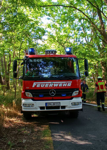 Strohballenbrand in Briesen: Foto: Blaulichtreport Lausitz
