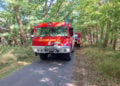 Strohballenbrand in Briesen: Foto: Blaulichtreport Lausitz
