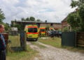 Mauereinsturz in Casel fordert zwei Verletzte; Foto: Blaulichtreport Lausitz