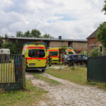 Mauereinsturz in Casel fordert zwei Verletzte; Foto: Blaulichtreport Lausitz