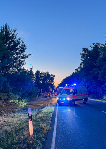 Verkehrsunfall bei Großkoschen; Foto: Blaulichtreport Lausitz