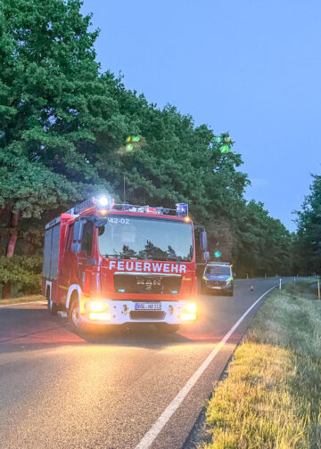 Verkehrsunfall bei Großkoschen; Foto: Blaulichtreport Lausitz