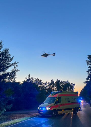 Verkehrsunfall bei Großkoschen; Foto: Blaulichtreport Lausitz