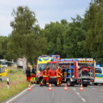 Verkehrsunfall auf der B96 bei Wormlage; Foto: Blaulichtreport Lausitz