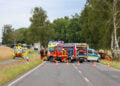 Verkehrsunfall auf der B96 bei Wormlage; Foto: Blaulichtreport Lausitz