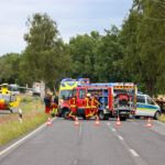 Verkehrsunfall auf der B96 bei Wormlage; Foto: Blaulichtreport Lausitz