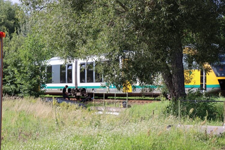 Bahnunfall in Cottbus-Kiekebusch; Foto: Blaulichtreport Lausitz