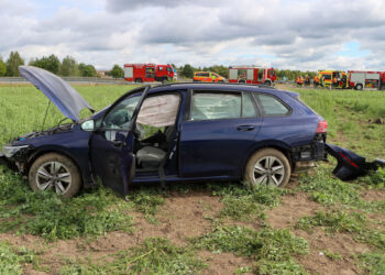 Autounfall auf der A13 bei Ortrand: 61-Jähriger schwer verletzt