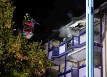 Wohnungsbrand in Hoyerswerda; Foto: Blaulichtreport Lausitz