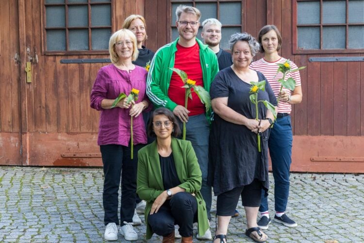 (v. l. n. r.): Kathleen Mattke, Ilka Starrost, Surani Loibl, Daniel Scholz, Jakob Rudolph, Doris Tuchan, Marie Neubert (Foto: ideengruen.de | markus pichlmaier)