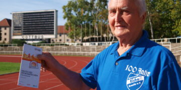 Manfred Kunath ist am Sonntag beim Sportabzeichen-Tag in Cottbus dabei. (Foto: Juschus)