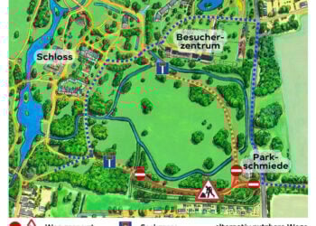 Branitzer Park: Wege an der Schmiedewiese werden saniert