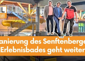Nach langem Stillstand: Start für Sanierung am Erlebnisbad Senftenberg