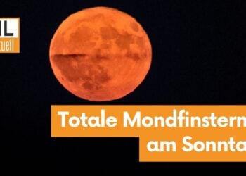 Totale Mondfinsternis und Blutmond über der Lausitz am Sonntagabend