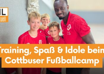 Training, Spaß und Idole: Cottbuser Fußballcamp begeisterte 55 Kids