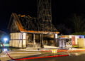 Brand des Gerätehauses der freiwilligen Feuerwehr Dürrehofe; Foto: Blaulichtreport Lausitz